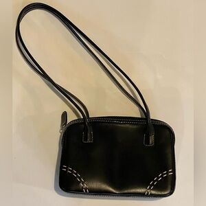Black Leather Shoulder Bag